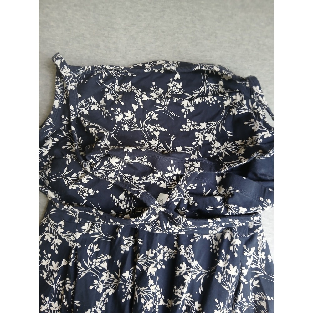 Pact Fit & Flare Navy and White Floral Spaghetti-Strap Midi Dress - Picture 8 of 14